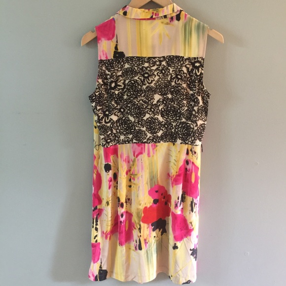 ANTHRO TABITHA Silk Floral Button Down Tunic Dress - Picture 6 of 8